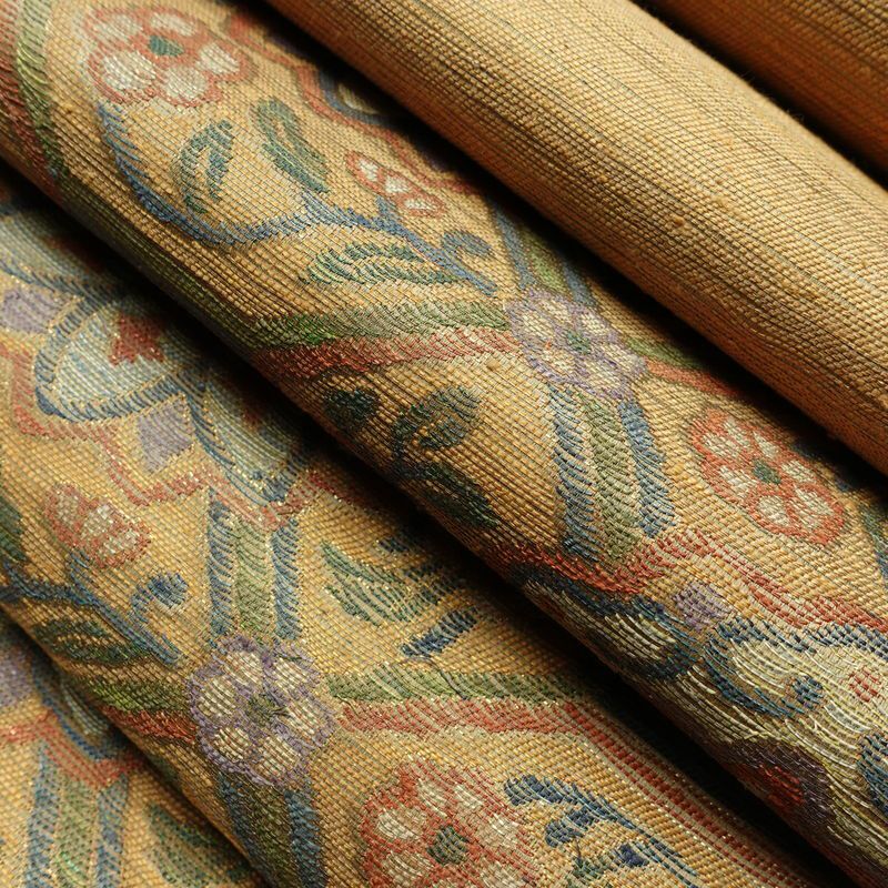 袋帯 六通柄 良品 夏用 フォーマル用 正絹 幾何学柄・抽象柄 金糸 帯 黄・黄土色_画像18