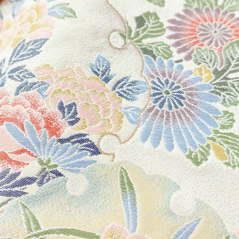 色留袖 正絹 古典柄 袷仕立て 身丈157.5cm 裄丈67cm 共八掛 フォーマル 着物 菊 七宝 波 ピンク_画像7