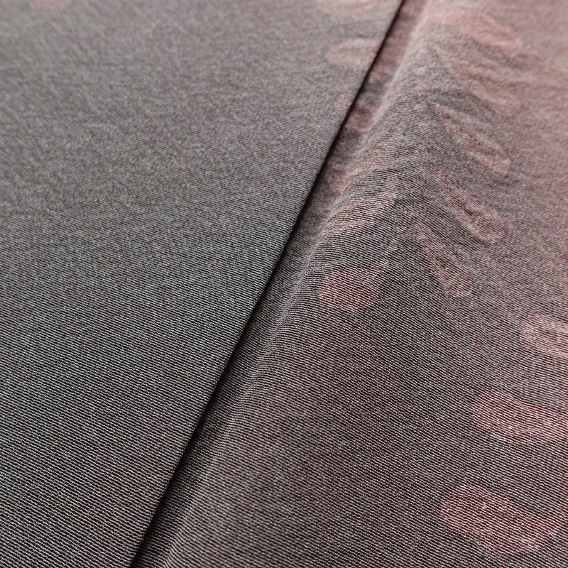 訪問着 落款入り 辻が花 絞り しつけ糸付き 縮緬 正絹 花柄 袷仕立て 身丈155cm 裄丈64.5cm フォーマル 着物 多色使い_画像9