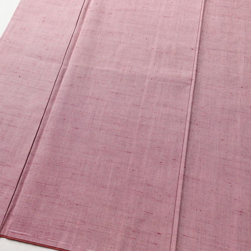 紬 美品 しつけ糸付き 正絹 無地 袷仕立て 身丈159.5cm 裄丈65cm 着物 ピンク_画像4
