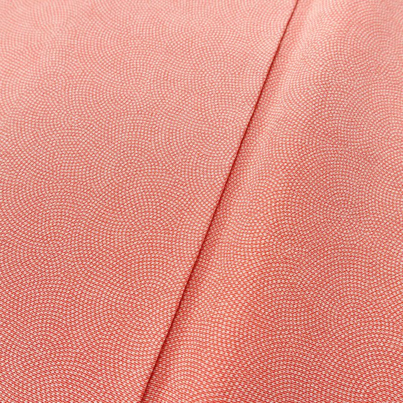 小紋 鮫小紋 縮緬 江戸小紋 正絹 古典柄 袷仕立て 身丈159.5cm 裄丈67cm 着物 ピンク_画像8