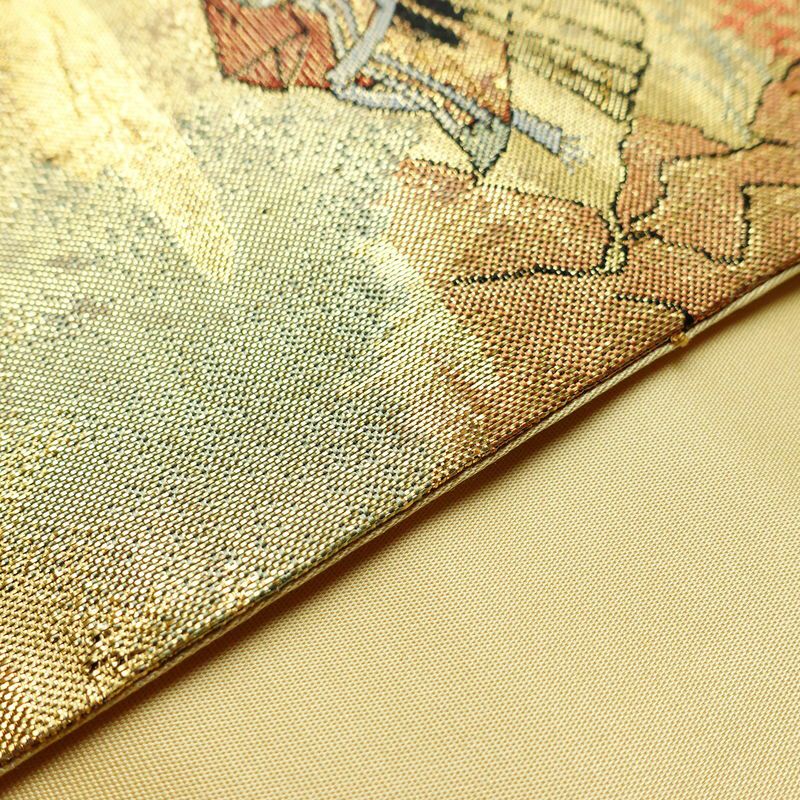 袋帯 六通柄 フォーマル用 正絹 人物・動物柄 箔 帯 金・銀_画像12