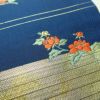 名古屋帯 太鼓柄 良品 正絹 人物・動物柄 名古屋仕立て 箔 刺繍 金糸 帯 花 青・紺_画像5