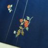 名古屋帯 太鼓柄 良品 正絹 人物・動物柄 名古屋仕立て 箔 刺繍 金糸 帯 花 青・紺_画像14