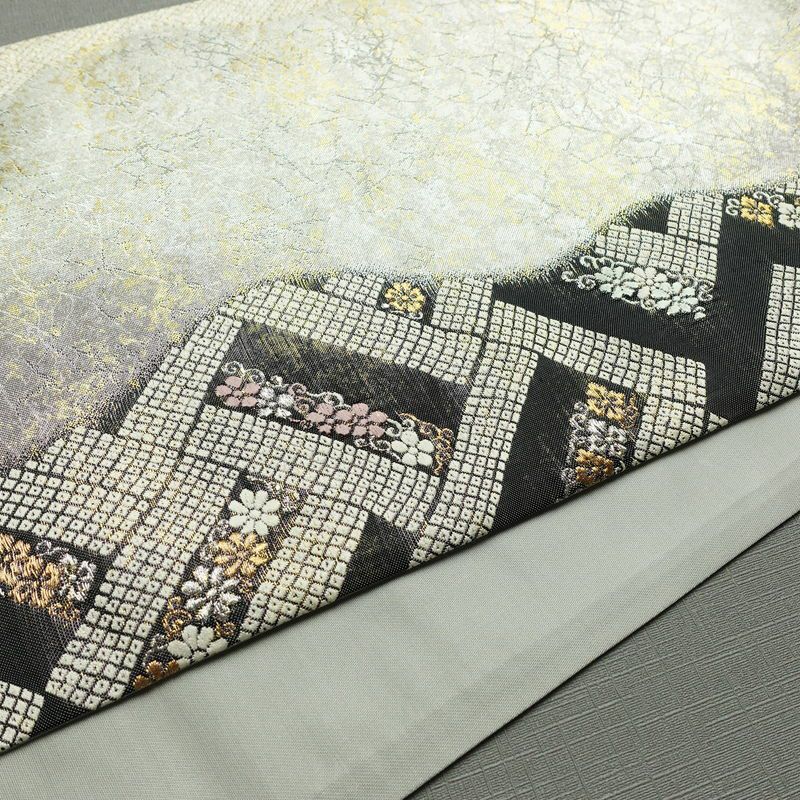 袋帯 六通柄 フォーマル用 正絹 古典柄 箔 金糸 銀糸 帯 金・銀_画像12