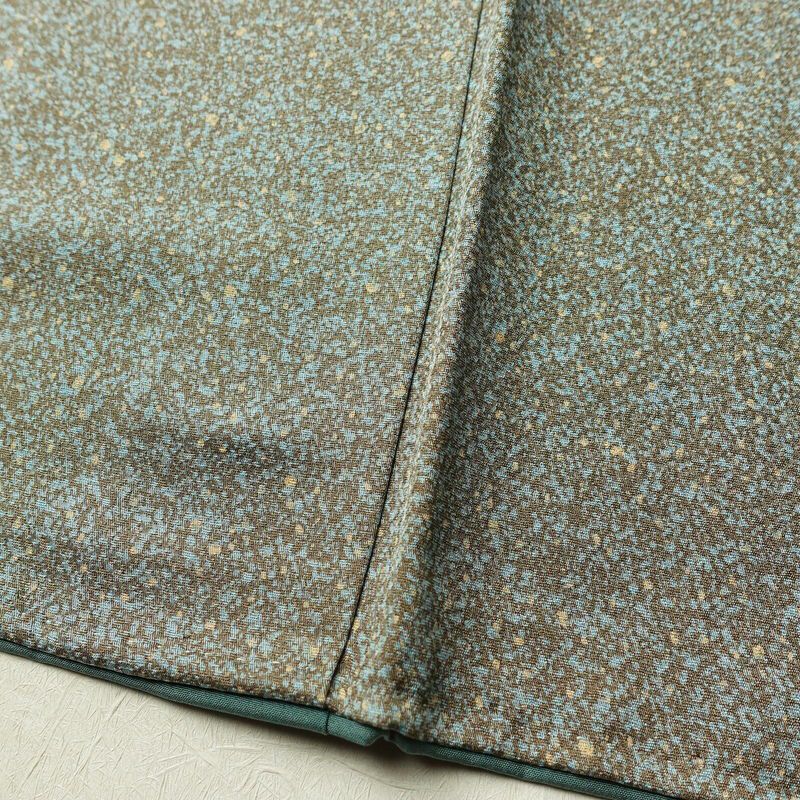 付け下げ 良品 正絹 花柄 袷仕立て 身丈156cm 裄丈65cm フォーマル 着物 緑・うぐいす色_画像10