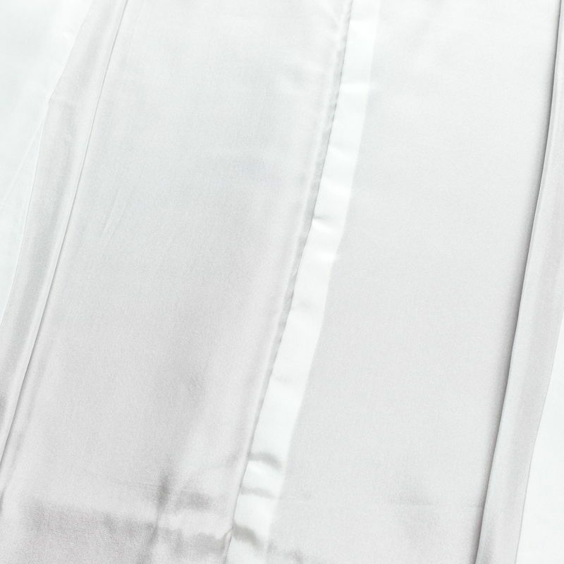 訪問着 良品 綸子 正絹 花柄 袷仕立て 身丈158.5cm 裄丈65cm 箔 フォーマル 着物 紫・藤色_画像19