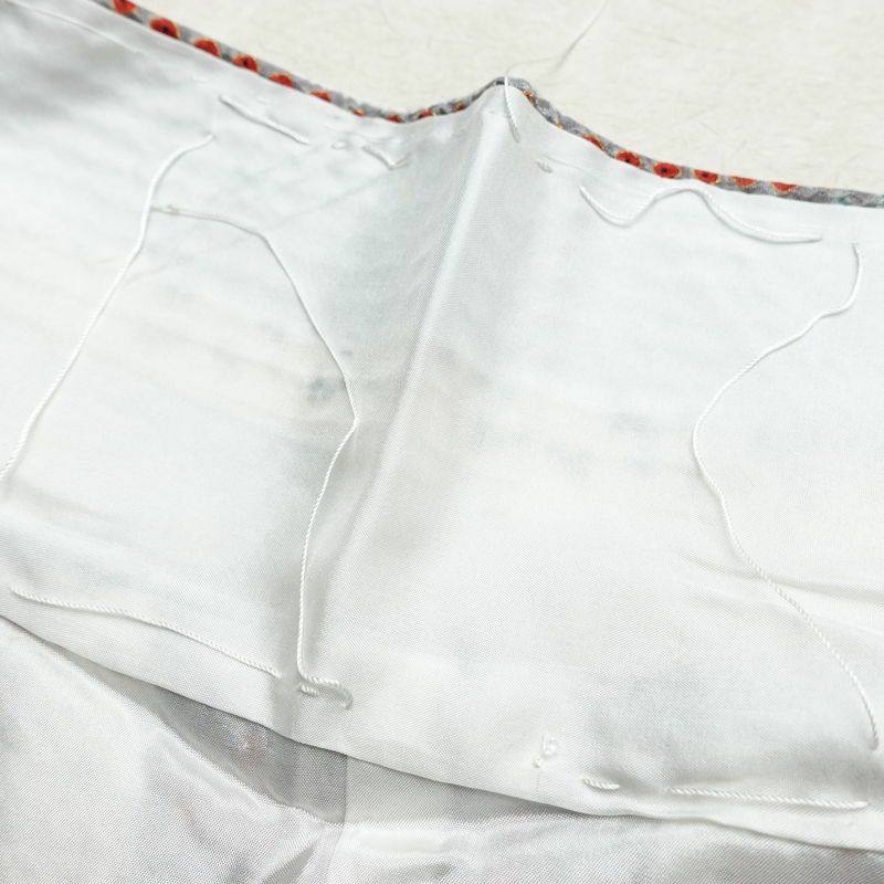 小紋 美品 ふくれ織 総柄 正絹 縞柄・線柄 袷仕立て 身丈152.5cm 裄丈64.5cm 一部しつけ糸付き 金彩 着物 古典柄 多色使い_画像19