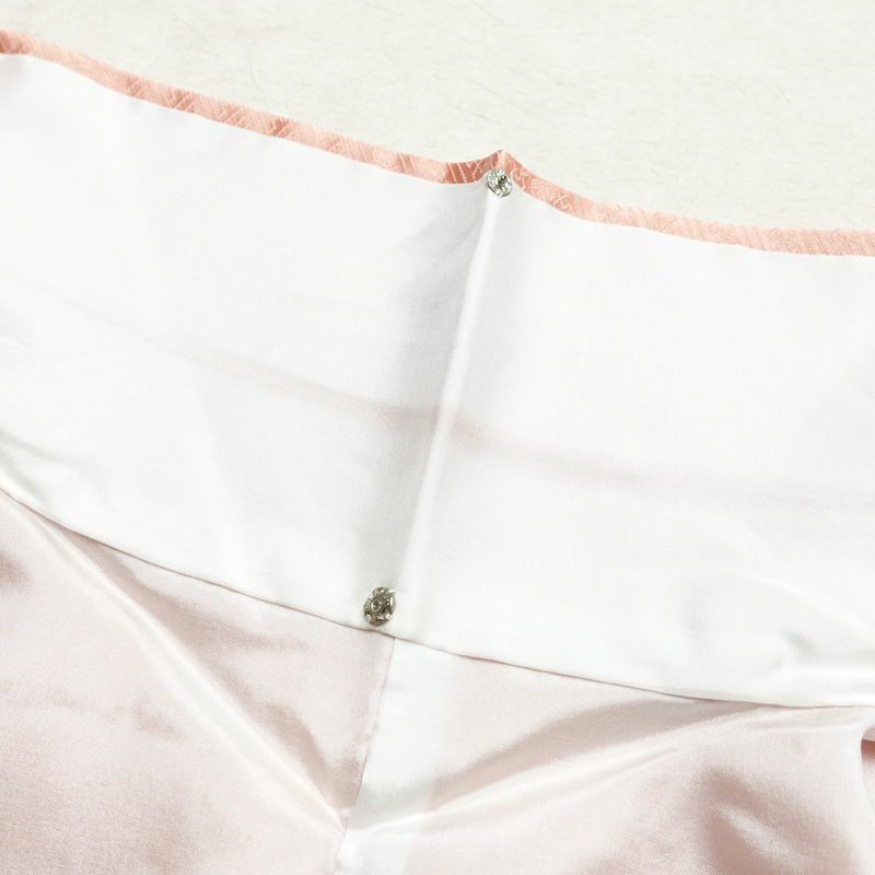 訪問着 しつけ糸付き 綸子 正絹 古典柄 袷仕立て 身丈156cm 裄丈64cm 箔 金彩 フォーマル 着物 ピンク_画像19