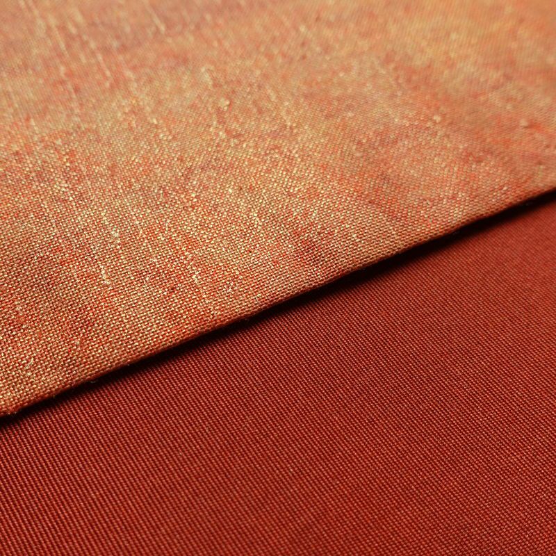 袋帯 全通柄 美品 フォーマル用 正絹 幾何学柄・抽象柄 箔 橙_画像11