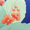 名古屋帯 太鼓柄 正絹 木の葉・植物柄 名古屋仕立て 帯 青・紺_画像3