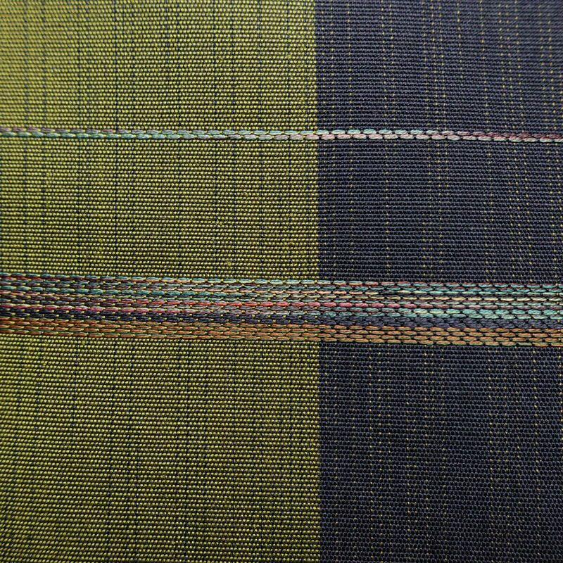 袋帯 六通柄 良品 一般用 正絹 チェック・格子柄 帯 多色使い_画像4