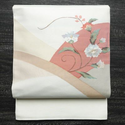 袋帯 太鼓柄 銀彩 横段 草花 夏帯 25M67f Amazon | 麻 夏帯 夏用 京袋帯《召しませ花》お仕立て上がり 染