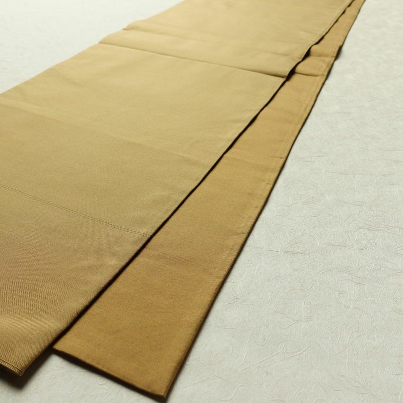 袋帯 太鼓柄 一般用 正絹 幾何学柄・抽象柄 帯 黄・黄土色_画像9