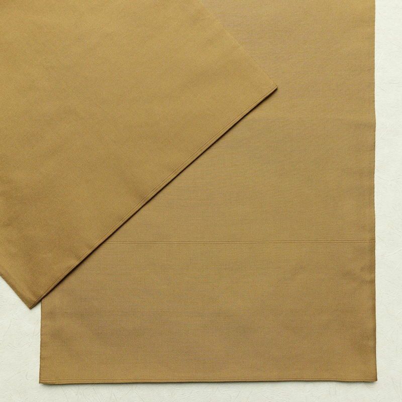 袋帯 太鼓柄 一般用 正絹 幾何学柄・抽象柄 帯 黄・黄土色_画像14