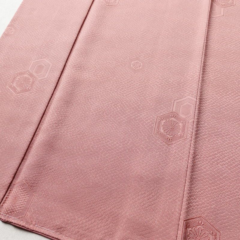 色無地 良品 しつけ糸付き 正絹 古典柄 袷仕立て 身丈167cm 裄丈66.5cm フォーマル 着物 ピンク_画像4