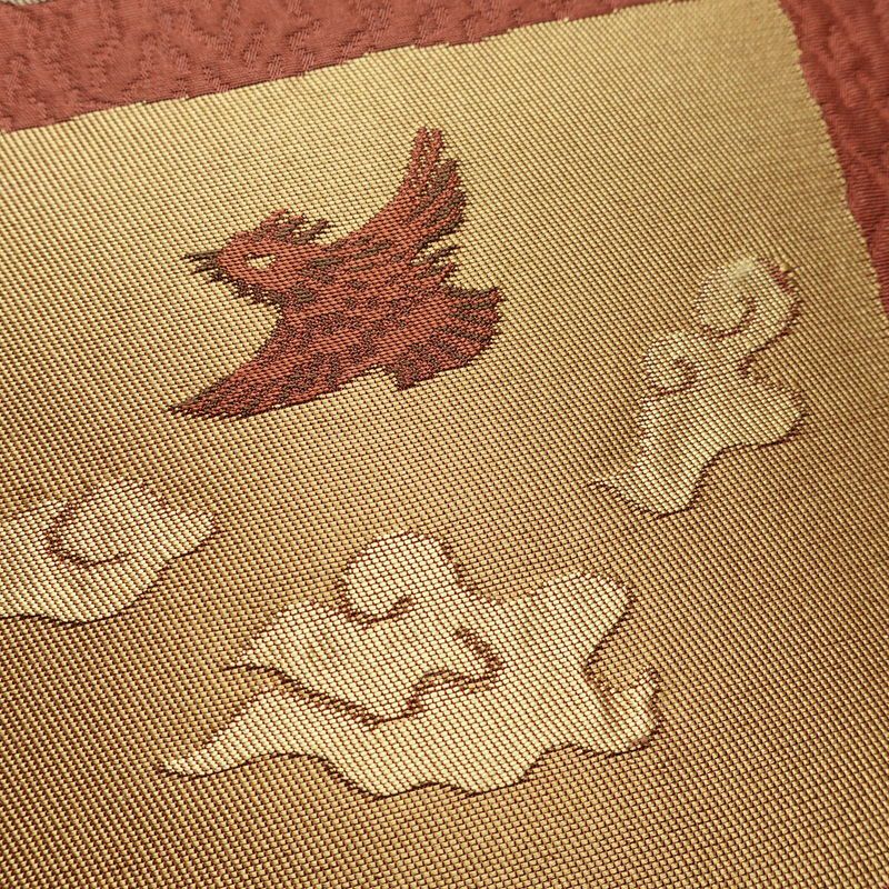 袋帯 ふくれ織 六通柄 良品 一般用 正絹 古典柄 橙_画像4