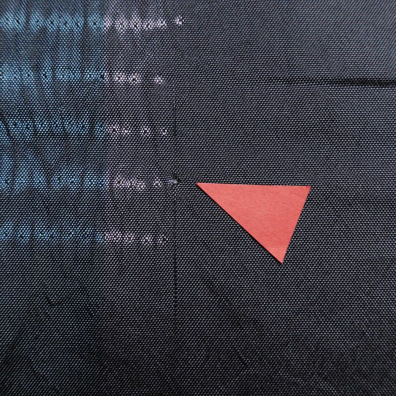 大島紬 証紙あり 絞り 正絹 縞柄・線柄 袷仕立て 身丈162cm 裄丈67cm 青・紺_画像13