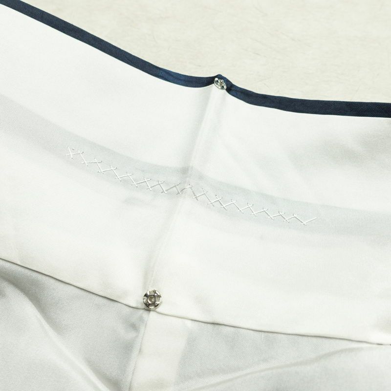 大島紬 証紙あり 絞り 正絹 縞柄・線柄 袷仕立て 身丈162cm 裄丈67cm 青・紺_画像19