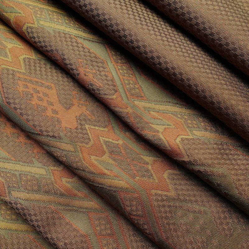 袋帯 六通柄 一般用 正絹 人物・動物柄 茶_画像19