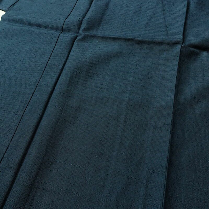 紬 しつけ糸付き 正絹 無地 袷仕立て 身丈157cm 裄丈63.5cm 青・紺_画像5