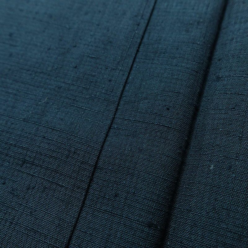 紬 しつけ糸付き 正絹 無地 袷仕立て 身丈157cm 裄丈63.5cm 青・紺_画像6