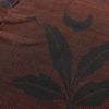 紬 正絹 木の葉・植物柄 袷仕立て 身丈156cm 裄丈65cm 小豆・エンジ_画像11