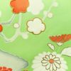 名古屋帯 太鼓柄 金駒刺繍 正絹 木の葉・植物柄 通し仕立て 箔 緑・うぐいす色_画像4