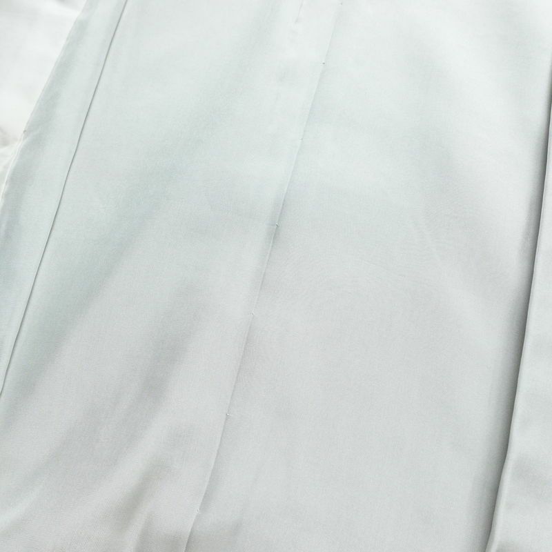 訪問着 良品 三猿 紬地 正絹 花柄 袷仕立て 身丈162.5cm 裄丈66cm 箔 一部しつけ糸付き 金彩 緑・うぐいす色_画像18