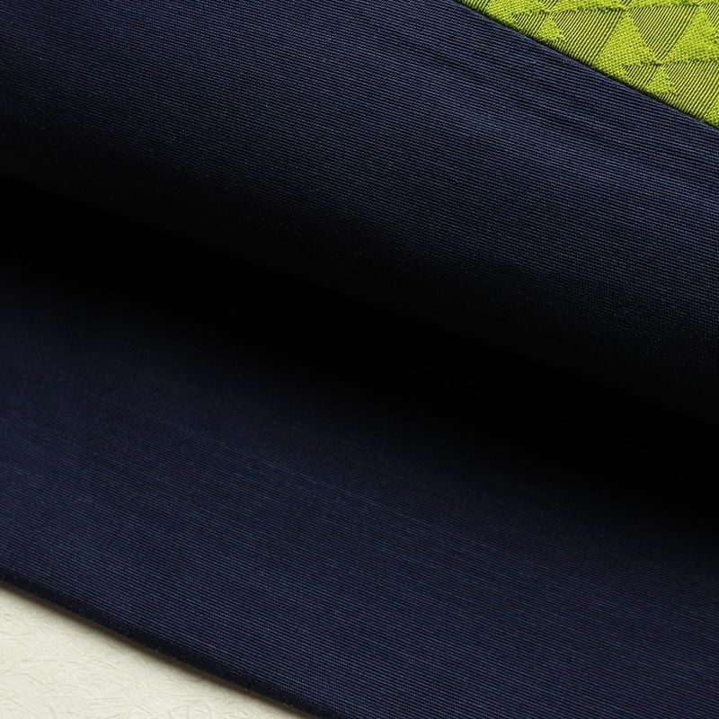 名古屋帯 切嵌 太鼓柄 良品 正絹 古典柄 名古屋仕立て 青・紺_画像7