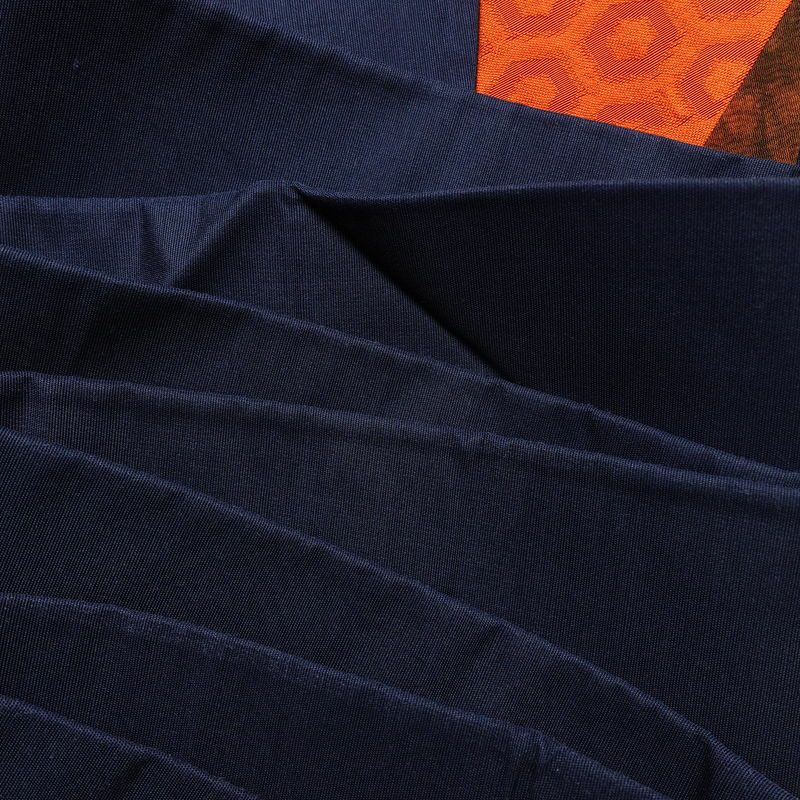 名古屋帯 切嵌 太鼓柄 良品 正絹 古典柄 名古屋仕立て 青・紺_画像18