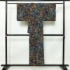 小紋 総柄 正絹 花柄 袷仕立て 身丈149cm 裄丈64cm 青・紺_画像2