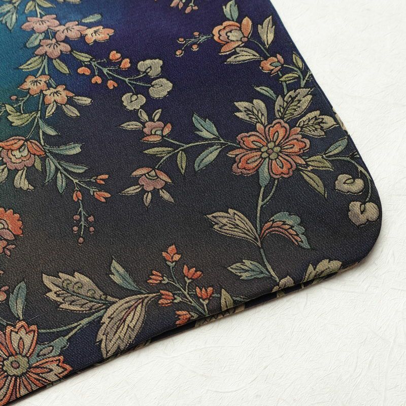 小紋 総柄 正絹 花柄 袷仕立て 身丈149cm 裄丈64cm 青・紺_画像12