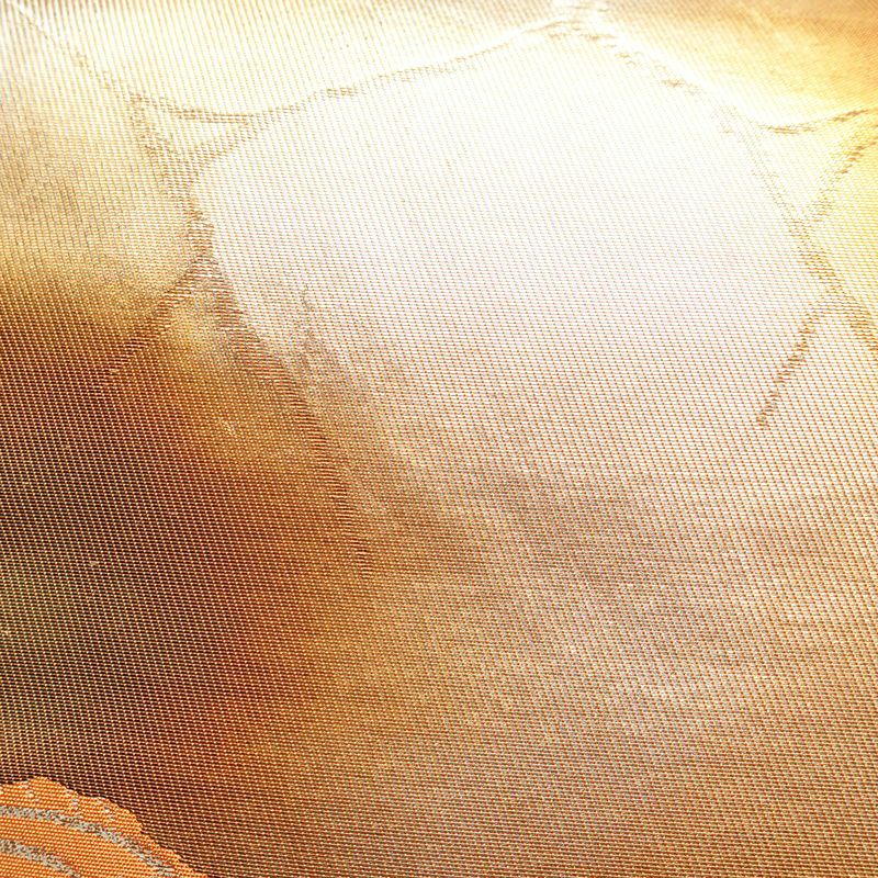 名古屋帯 六通柄 正絹 古典柄 名古屋仕立て 箔 橙_画像4