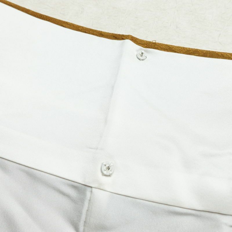 振袖 美品 華徒然 正絹 花柄 袷仕立て 身丈164cm 裄丈68cm 箔 刺繍 共八掛 芍薬 藤 菖蒲 紫陽花 菊 扇子 成人式 金彩 金糸 緑・うぐいす色_画像20