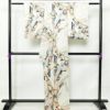 小紋 正絹 古典柄 袷仕立て 身丈165cm 裄丈65.5cm 箔 熨斗目 金彩 白_画像2