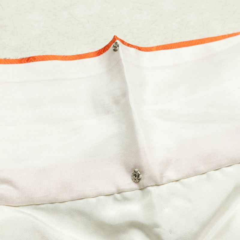 小紋 正絹 古典柄 袷仕立て 身丈165cm 裄丈65.5cm 箔 熨斗目 金彩 白_画像19