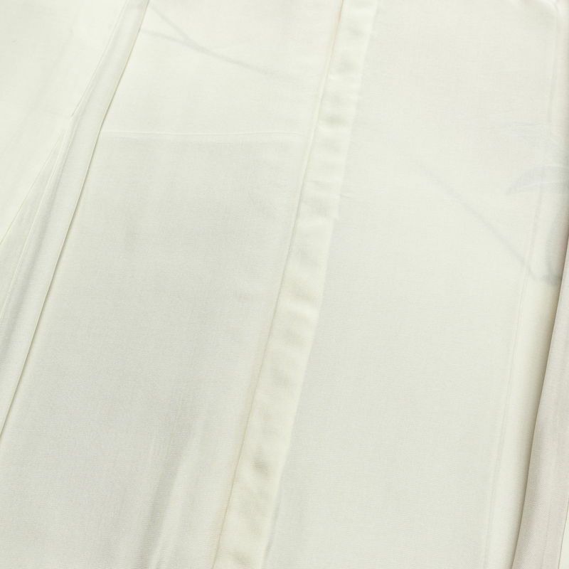 訪問着 綸子 正絹 木の葉・植物柄 袷仕立て 身丈157cm 裄丈65cm 箔 刺繍 金彩 赤・朱_画像19