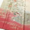 訪問着 縮緬 正絹 古典柄 袷仕立て 身丈160cm 裄丈69cm 箔 梅 菊 萩 ピンク_画像4