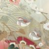 訪問着 縮緬 正絹 古典柄 袷仕立て 身丈160cm 裄丈69cm 箔 梅 菊 萩 ピンク_画像8