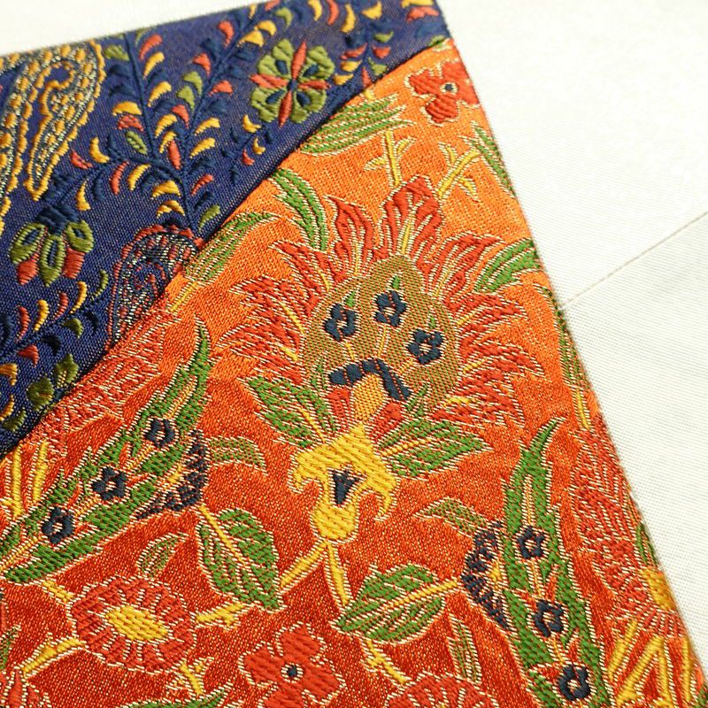 名古屋帯 太鼓柄 良品 切嵌 正絹 幾何学柄・抽象柄 名古屋仕立て 白_画像4