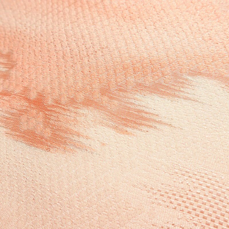 名古屋帯 太鼓柄 正絹 幾何学柄・抽象柄 名古屋仕立て 銀糸 ピンク_画像3