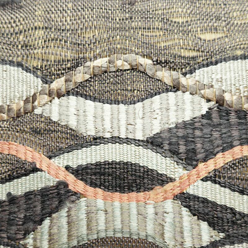 袋帯 すくい織 太鼓柄 美品 一般用 正絹 流水・波柄 ベージュ_画像3