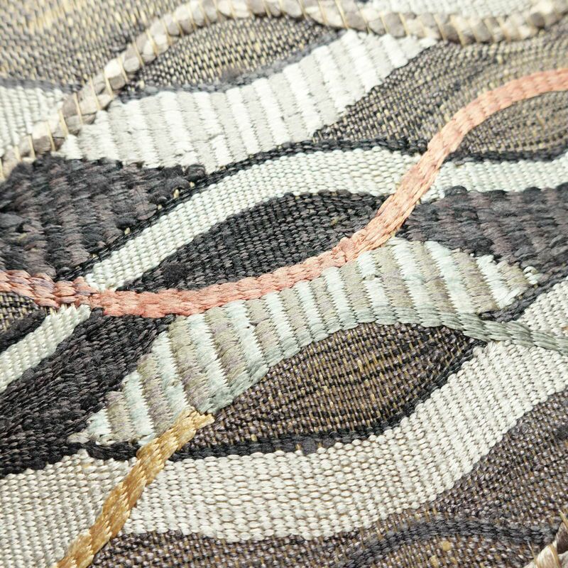 袋帯 すくい織 太鼓柄 美品 一般用 正絹 流水・波柄 ベージュ_画像4