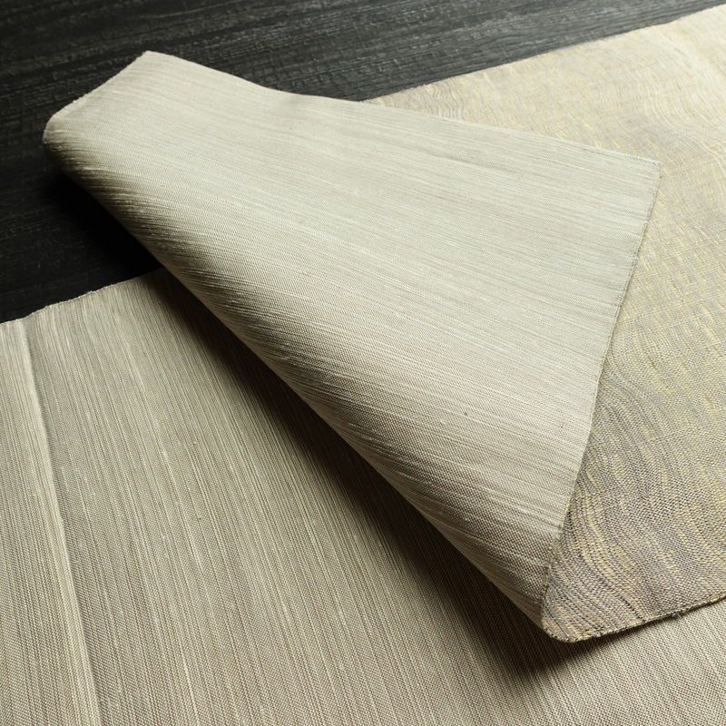 袋帯 すくい織 太鼓柄 美品 一般用 正絹 流水・波柄 ベージュ_画像9