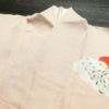 付け下げ 良品 しつけ糸付き 絞り 一つ紋付き 正絹 花柄 袷仕立て 身丈162cm 裄丈65cm ピンク_画像16