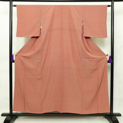 小紋 斉藤三才 落款入り しつけ糸付き 一つ紋付き 縮緬 正絹 その他の