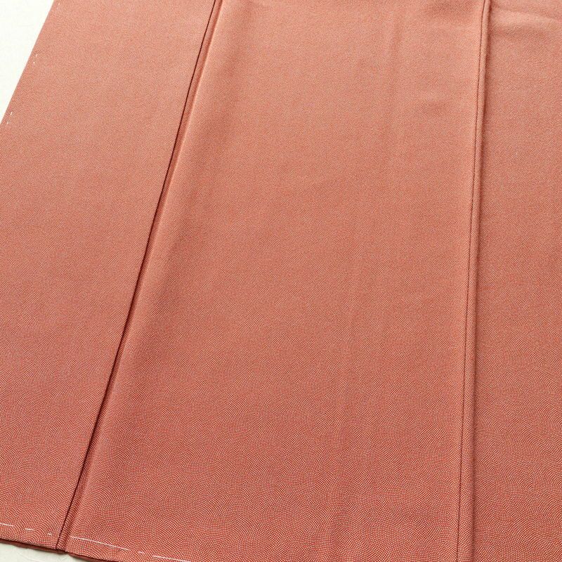 小紋 良品 鮫小紋 落款入り 縮緬 しつけ糸付き 正絹 古典柄 袷仕立て 身丈154.5cm 裄丈64cm 茶_画像4