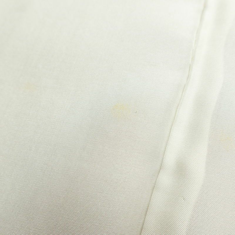 小紋 良品 鮫小紋 落款入り 縮緬 しつけ糸付き 正絹 古典柄 袷仕立て 身丈154.5cm 裄丈64cm 茶_画像17