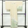 訪問着 良品 縮緬 正絹 木の葉・植物柄 袷仕立て 身丈159.5cm 裄丈67cm ベージュ_画像2